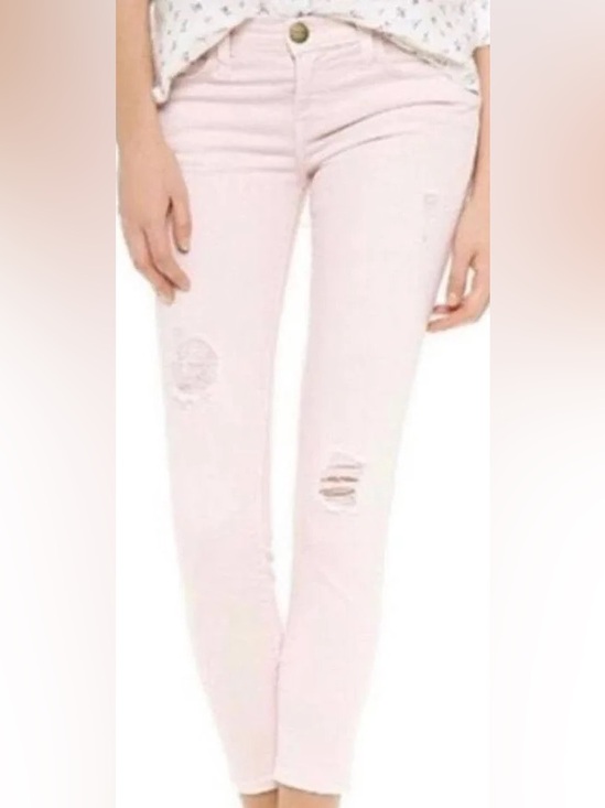 Current/Elliott Denim - Current/Elliott distressed light pink skinny denim jeans women’s size 26/0